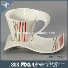 Wholesale customized creative design porcelain tea cup and saucer box